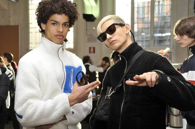 Italy:Wood Wood backstage at Milan Fashion week Models are seen on backstage of Wood Wood show during Milan Men s Fashion Week Fall Winter 2017 18  GaetanoxPiazzolla
