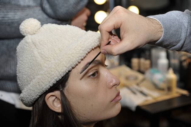 Italy:Wood Wood backstage at Milan Fashion week A model is seen on backstage of Wood Wood show during Milan Men s Fashion Week Fall Winter 2017 18  GaetanoxPiazzolla
