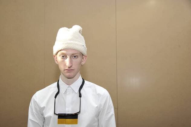 Italy:Wood Wood backstage at Milan Fashion week A model is seen on backstage of Wood Wood show during Milan Men s Fashion Week Fall Winter 2017 18  GaetanoxPiazzolla