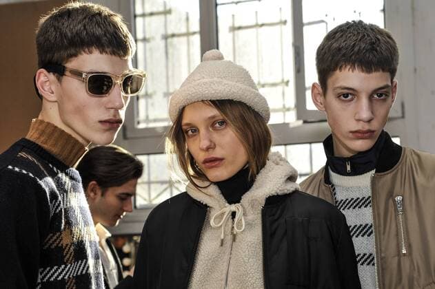 Themen der Woche Bilder des Tages Italy:Wood Wood backstage at Milan Fashion week Models are seen on backstage of Wood Wood show during Milan Men s Fashion Week Fall Winter 2017 18  GaetanoxPiazzolla