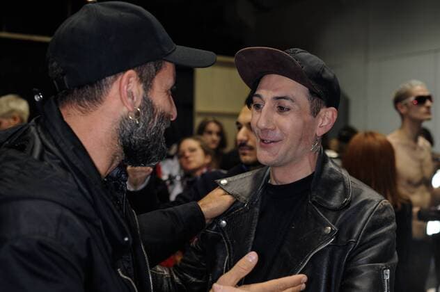 Mailand Fashion Week - Malibu1992 Modenschau Backstage Italy: Malibu 1992 backstage at Milan Fashion week Dorian Stefano Tarantini wave the fans after the Malibu 1992 show  GaetanoxxPiazzolla
