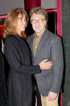 January 16, 2017 - Athens, Greece - Francois Cluzet and his wife Narjiss Slaoui-Falcoz attend the premiere of the Greek film Eteros Ego . Francois Cluzet participates in this film. Athens Greece - ZUMAv62_ 20170116_zaf_v62_015