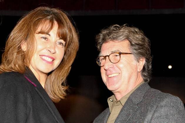 January 16, 2017 - Athens, Greece - Francois Cluzet and his wife Narjiss Slaoui-Falcoz attend the premiere of the Greek film Eteros Ego . Francois Cluzet participates in this film. Athens Greece - ZUMAv62_ 20170116_zaf_v62_017