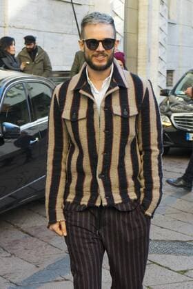 Milan, Italy - A guest during Milan Men s Fashion Week Fall Winter 2017 18 on January 15, 2017 in Milan, Italy. Milan Italy  - ZUMAn230 20170116_zaa_n230_168