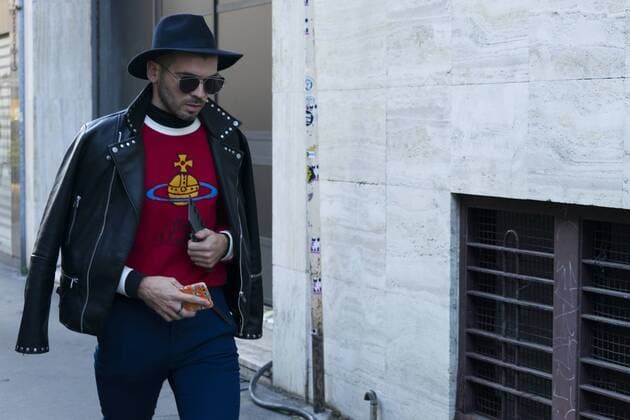 Milan, Italy - A guest during Milan Men s Fashion Week Fall Winter 2017 18 on January 15, 2017 in Milan, Italy. Milan Italy  - ZUMAn230 20170116_zaa_n230_174