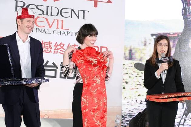 Milla Jovovich and Paul Anderson visit Taiwan for the promotion of their new movie Resident Evil: The Final Chapter in Taipei, Taiwan, China on 16th January, 2017.  201701161133