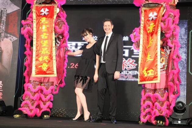 Milla Jovovich and Paul Anderson attend the premiere of their new movie Resident Evil: The Final Chapter in Taipei, Taiwan, China on 16th January, 2017.  201701162098
