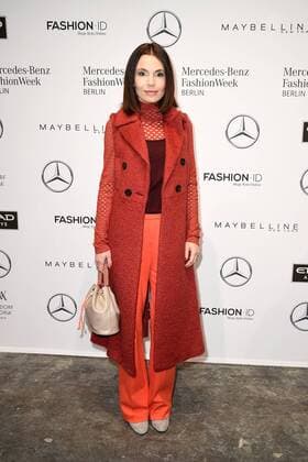 Nadine Warmuth bei der Dorothee Schumacher Modenschau am 17.01.2017 im Rahmen der Mercedes-Benz Fashion Week Herbst Winter 2017 in Berlin MBFW Fashionweek 2017 Januar in Berlin- Dorothee Schumacher Fashionshow 