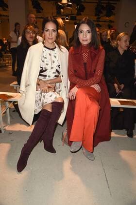 Johanna Klum und Nadine Warmuth bei der Dorothee Schumacher Modenschau am 17.01.2017 im Rahmen der Mercedes-Benz Fashion Week Herbst Winter 2017 in Berlin MBFW Fashionweek 2017 Januar in Berlin- Dorothee Schumacher Fashionshow 