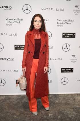 Nadine Warmuth bei der Dorothee Schumacher Modenschau am 17.01.2017 im Rahmen der Mercedes-Benz Fashion Week Herbst Winter 2017 in Berlin MBFW Fashionweek 2017 Januar in Berlin- Dorothee Schumacher Fashionshow 