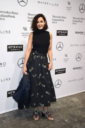 Dorka Gryllus bei der Dorothee Schumacher Modenschau am 17.01.2017 im Rahmen der Mercedes-Benz Fashion Week Herbst Winter 2017 in Berlin MBFW Fashionweek 2017 Januar in Berlin- Dorothee Schumacher Fashionshow 