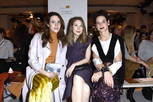Julia Malik, Nora von Waldstätten und Bibiana Beglau bei der Dorothee Schumacher Fashion Show auf der Mercedes-Benz Fashion Week Berlin Autumn Winter 2017. Berlin, 17.01.2017 Foto:xF.xKernx xFuturexImage