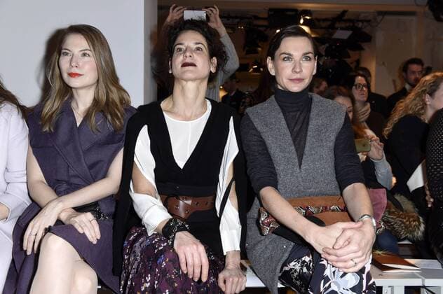 Nora von Waldstätten, Bibiana Beglau und Christiane Paul bei der Dorothee Schumacher Fashion Show auf der Mercedes-Benz Fashion Week Berlin Autumn Winter 2017. Berlin, 17.01.2017 Foto:xF.xKernx xFuturexImage