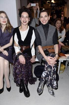 Nora von Waldstätten, Bibiana Beglau und Christiane Paul bei der Dorothee Schumacher Fashion Show auf der Mercedes-Benz Fashion Week Berlin Autumn Winter 2017. Berlin, 17.01.2017 Foto:xF.xKernx xFuturexImage