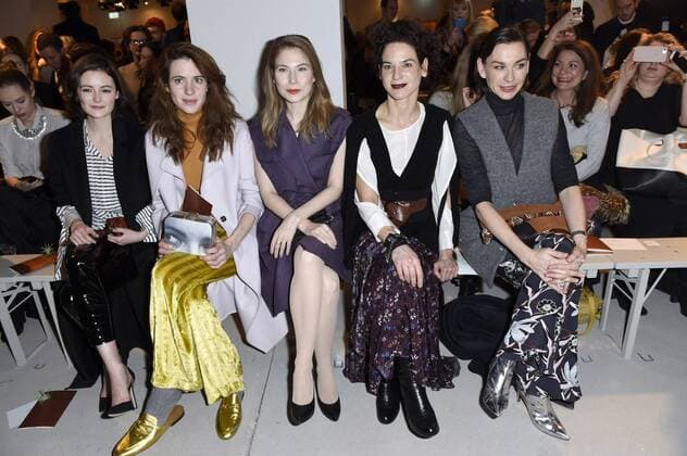 Lea van Acken, Julia Malik, Nora von Waldstätten, Bibiana Beglau und Christiane Paul bei der Dorothee Schumacher Fashion Show auf der Mercedes-Benz Fashion Week Berlin Autumn Winter 2017. Berlin, 17.01.2017 Foto:xF.xKernx xFuturexImage