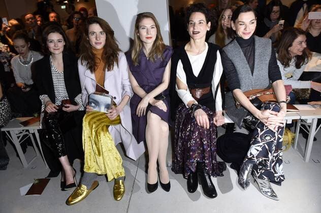 Lea van Acken, Julia Malik, Nora von Waldstätten, Bibiana Beglau und Christiane Paul bei der Dorothee Schumacher Fashion Show auf der Mercedes-Benz Fashion Week Berlin Autumn Winter 2017. Berlin, 17.01.2017 Foto:xF.xKernx xFuturexImage