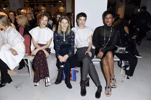 Chiara Schoras, Gast, Aino Laberenz, Dennenesch Zoude bei der Dorothee Schumacher Fashion Show auf der Mercedes-Benz Fashion Week Berlin Autumn Winter 2017. Berlin, 17.01.2017 Foto:xF.xKernx xFuturexImage