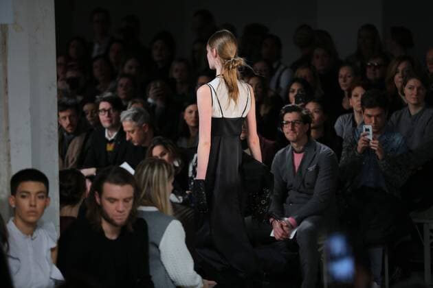Berlin: Dorothee Schumacher at the Fashion Week Dorothee Schumacher showcases its latest Autumn Winter 2017 Collections in the Kaufhaus Jandorf in the Brunnenstrasse in Berlin-Mitte during the Mercedes-Benz Fashion Week Berlin Autumn Winter 2017 Collections. The photo shows models with the Dorothee Schumacher collection on the catwalk.  SimonexKuhlmey