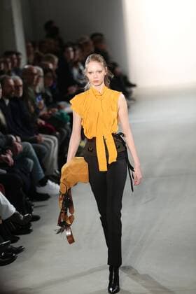 Berlin: Dorothee Schumacher at the Fashion Week Dorothee Schumacher showcases its latest Autumn Winter 2017 Collections in the Kaufhaus Jandorf in the Brunnenstrasse in Berlin-Mitte during the Mercedes-Benz Fashion Week Berlin Autumn Winter 2017 Collections. The photo shows models with the Dorothee Schumacher collection on the catwalk.  SimonexKuhlmey