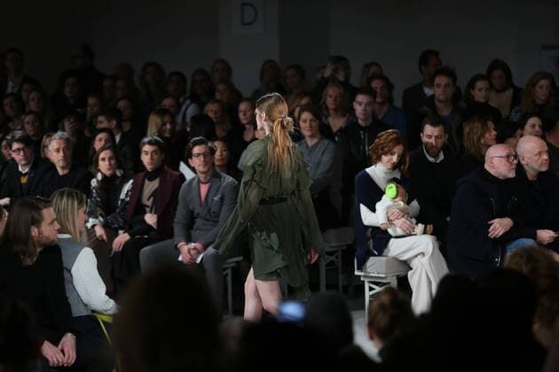 Berlin: Dorothee Schumacher at the Fashion Week Dorothee Schumacher showcases its latest Autumn Winter 2017 Collections in the Kaufhaus Jandorf in the Brunnenstrasse in Berlin-Mitte during the Mercedes-Benz Fashion Week Berlin Autumn Winter 2017 Collections. The photo shows models with the Dorothee Schumacher collection on the catwalk.  SimonexKuhlmey
