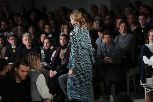 Berlin: Dorothee Schumacher at the Fashion Week Dorothee Schumacher showcases its latest Autumn Winter 2017 Collections in the Kaufhaus Jandorf in the Brunnenstrasse in Berlin-Mitte during the Mercedes-Benz Fashion Week Berlin Autumn Winter 2017 Collections. The photo shows models with the Dorothee Schumacher collection on the catwalk.  SimonexKuhlmey