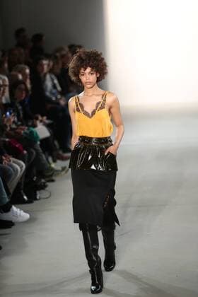 Berlin: Dorothee Schumacher at the Fashion Week Dorothee Schumacher showcases its latest Autumn Winter 2017 Collections in the Kaufhaus Jandorf in the Brunnenstrasse in Berlin-Mitte during the Mercedes-Benz Fashion Week Berlin Autumn Winter 2017 Collections. The photo shows models with the Dorothee Schumacher collection on the catwalk.  SimonexKuhlmey