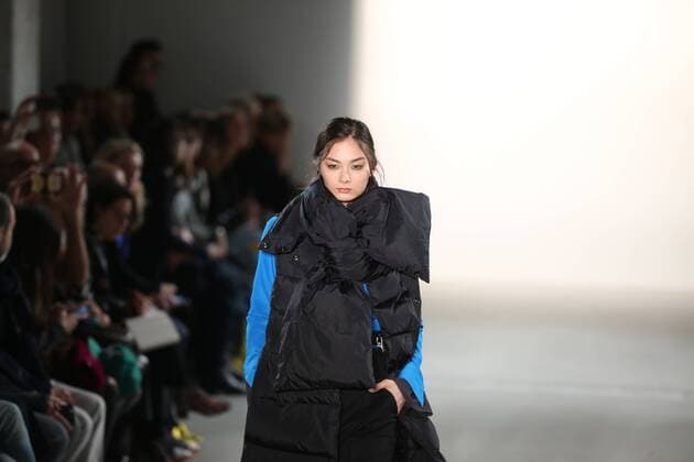 Berlin: Dorothee Schumacher at the Fashion Week Dorothee Schumacher showcases its latest Autumn Winter 2017 Collections in the Kaufhaus Jandorf in the Brunnenstrasse in Berlin-Mitte during the Mercedes-Benz Fashion Week Berlin Autumn Winter 2017 Collections. The photo shows models with the Dorothee Schumacher collection on the catwalk.  SimonexKuhlmey