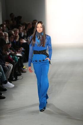 Berlin: Dorothee Schumacher at the Fashion Week Dorothee Schumacher showcases its latest Autumn Winter 2017 Collections in the Kaufhaus Jandorf in the Brunnenstrasse in Berlin-Mitte during the Mercedes-Benz Fashion Week Berlin Autumn Winter 2017 Collections. The photo shows models with the Dorothee Schumacher collection on the catwalk.  SimonexKuhlmey