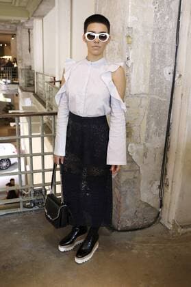 Alina Süggeler von Frida Gold bei der Dorothee Schumacher Fashion Show auf der Mercedes-Benz Fashion Week Berlin Autumn Winter 2017. Berlin, 17.01.2017 Foto:xS.xGabschx xFuturexImage