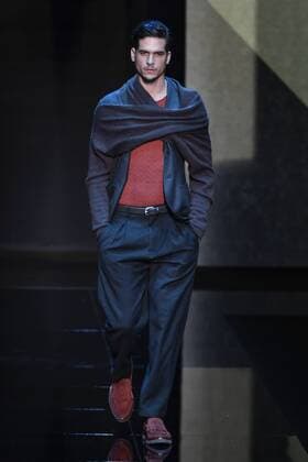 Milan Men s Fashion Week Fall Winter 2017 2018. Milano Moda Uomo, autunno inverno 2017 2018 .Giorgio Armani fashionshow Pictured: model  Copyright: xRiccardoxGiordanoxSickix xIPAx