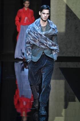 Milan Men s Fashion Week Fall Winter 2017 2018. Milano Moda Uomo, autunno inverno 2017 2018 .Giorgio Armani fashionshow Pictured: model  Copyright: xRiccardoxGiordanoxSickix xIPAx