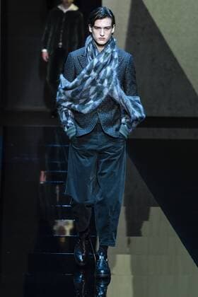 Milan Men s Fashion Week Fall Winter 2017 2018. Milano Moda Uomo, autunno inverno 2017 2018 .Giorgio Armani fashionshow Pictured: model  Copyright: xRiccardoxGiordanoxSickix xIPAx