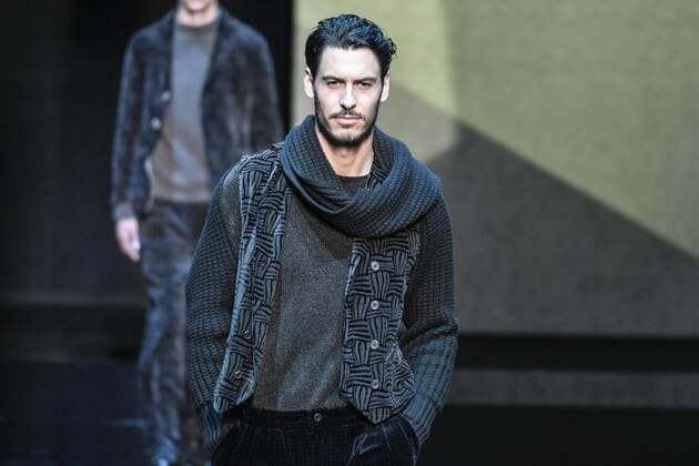 Milan Men s Fashion Week Fall Winter 2017 2018. Milano Moda Uomo, autunno inverno 2017 2018 .Giorgio Armani fashionshow Pictured: model  Copyright: xRiccardoxGiordanoxSickix xIPAx