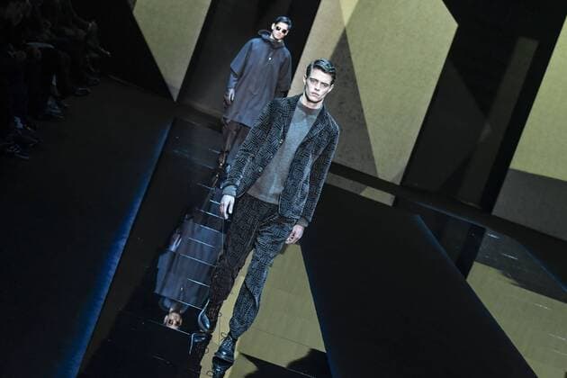 Milan Men s Fashion Week Fall Winter 2017 2018. Milano Moda Uomo, autunno inverno 2017 2018 .Giorgio Armani fashionshow Pictured: model  Copyright: xRiccardoxGiordanoxSickix xIPAx
