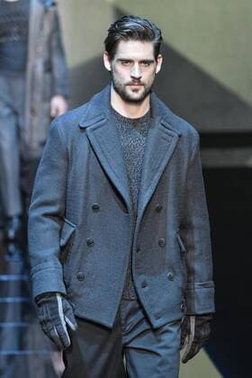 Milan Men s Fashion Week Fall Winter 2017 2018. Milano Moda Uomo, autunno inverno 2017 2018 .Giorgio Armani fashionshow Pictured: model  Copyright: xRiccardoxGiordanoxSickix xIPAx