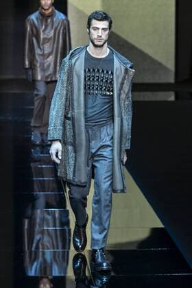 Milan Men s Fashion Week Fall Winter 2017 2018. Milano Moda Uomo, autunno inverno 2017 2018 .Giorgio Armani fashionshow Pictured: model  Copyright: xRiccardoxGiordanoxSickix xIPAx