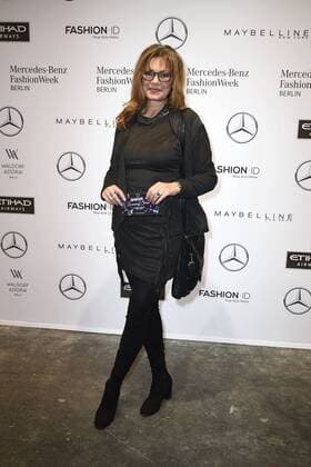 Maren Gilzer bei der Ankunft zur Lena Hoschek Modenschau am 17.01.2017 im Rahmen der Mercedes-Benz Fashion Week Herbst Winter 2017 in Berlin MBFW Fashionweek 2017 Januar in Berlin- Lena Hoschek Fashionshow 