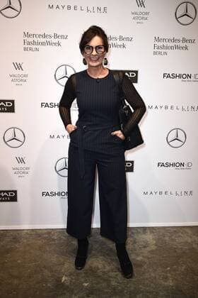 Astrid Rudolph bei der Ankunft zur Lena Hoschek Modenschau am 17.01.2017 im Rahmen der Mercedes-Benz Fashion Week Herbst Winter 2017 in Berlin MBFW Fashionweek 2017 Januar in Berlin- Lena Hoschek Fashionshow 