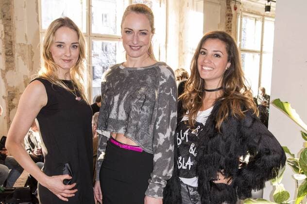 Anne-Catrin Wahls (ehemals Märzke), Eva Mona Rodekirchen und Nadine Menz bei der Lena Hoschek Fashion Show auf der Mercedes-Benz Fashion Week Berlin Autumn Winter 2017. Berlin, 17.01.2017 Foto:xK.xWernerx xFuturexImage