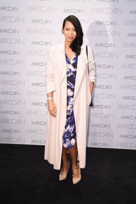 Minh Khai Phan Thi bei der Ankunft zur Marc Cain Modenschau am 17.01.2017 im Rahmen der Mercedes-Benz Fashion Week Herbst Winter 2017 in Berlin MBFW Fashionweek 2017 Januar in Berlin- Marc Cain Fashionshow 