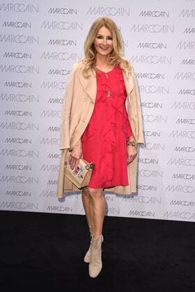 Frauke Ludowig bei der Ankunft zur Marc Cain Modenschau am 17.01.2017 im Rahmen der Mercedes-Benz Fashion Week Herbst Winter 2017 in Berlin MBFW Fashionweek 2017 Januar in Berlin- Marc Cain Fashionshow 