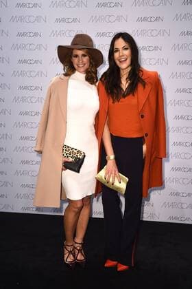 Mareile Hoeppner und Bettina Zimmermann bei der Ankunft zur Marc Cain Modenschau am 17.01.2017 im Rahmen der Mercedes-Benz Fashion Week Herbst Winter 2017 in Berlin MBFW Fashionweek 2017 Januar in Berlin- Marc Cain Fashionshow 