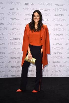 Bettina Zimmermann bei der Ankunft zur Marc Cain Modenschau am 17.01.2017 im Rahmen der Mercedes-Benz Fashion Week Herbst Winter 2017 in Berlin MBFW Fashionweek 2017 Januar in Berlin- Marc Cain Fashionshow 