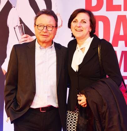 Mein Blind Date mit dem Leben Weltpremiere in Mathäser Filmpalast am 17. Januar 2017 Dr. Klaus Schaefe (FFF) mit Gattin Gabi