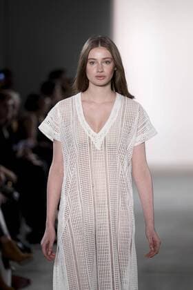 January 17, 2017 - Berlin, Germany - A model runs the runway at Holy Ghost fashion show during the Mercedes-Benz Berlin Fashion Week Autumn Winter 2017 in Berlin, Germany on January 17, 2017. Berlin Germany  - ZUMAn230 20170117_zaa_n230_211