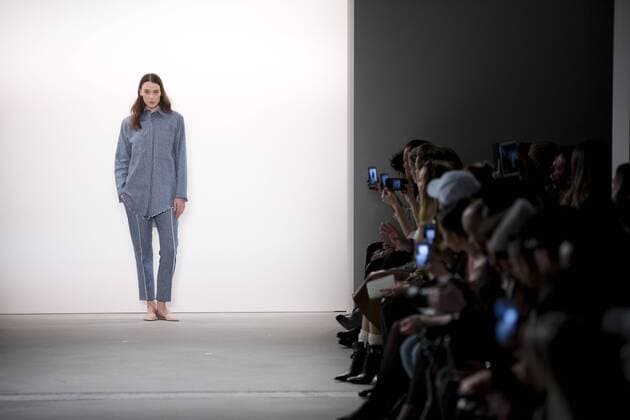 January 17, 2017 - Berlin, Germany - A model runs the runway at Holy Ghost fashion show during the Mercedes-Benz Berlin Fashion Week Autumn Winter 2017 in Berlin, Germany on January 17, 2017. Berlin Germany  - ZUMAn230 20170117_zaa_n230_184