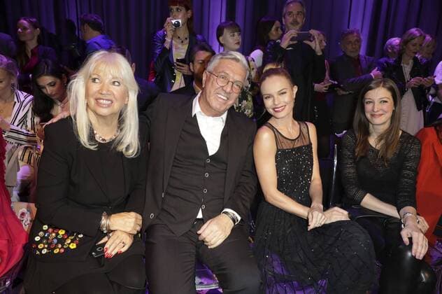 Ute Schlotterer, Helmut Schlotterer, Kate Bosworth und Alexandra Maria Lara bei der Marc Cain Fashion Show auf der Mercedes-Benz Fashion Week Berlin Autumn Winter 2017. Berlin, 17.01.2017 Foto:xS.xGabschx xFuturexImage