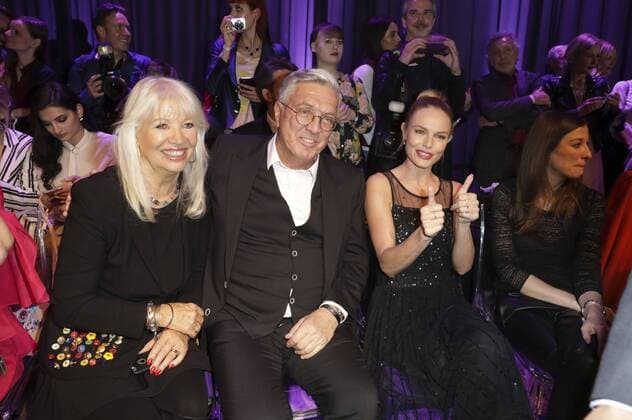 Ute Schlotterer, Helmut Schlotterer, Kate Bosworth und Alexandra Maria Lara bei der Marc Cain Fashion Show auf der Mercedes-Benz Fashion Week Berlin Autumn Winter 2017. Berlin, 17.01.2017 Foto:xS.xGabschx xFuturexImage