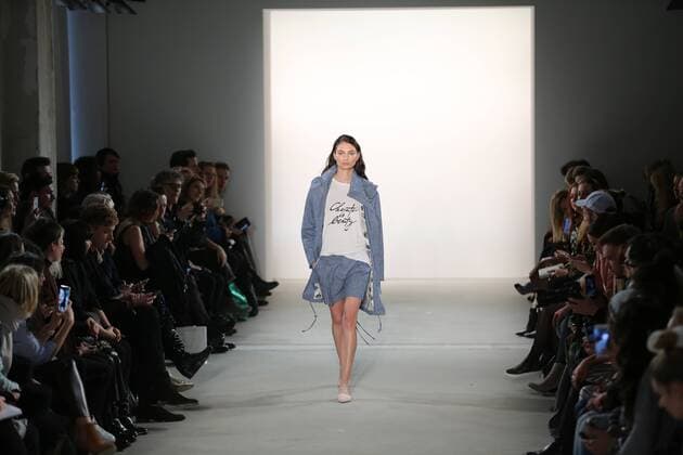 Germany: Holy Ghost at the Mercedes Benz in Berlin Holy Ghost showcases its latest Autumn Winter 2017 Collections in the Kaufhaus Jandorf in the Brunnenstrasse in Berlin-Mitte during the Mercedes-Benz Fashion Week Berlin Autumn Winter 2017 Collections. The photo shows models with the Holy Ghost collection on the catwalk.  SimonexKuhlmey