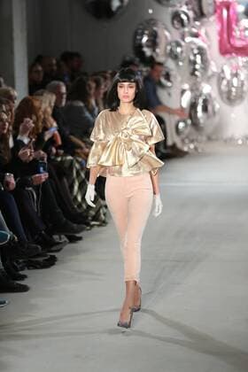 Germany: Lena Hoschek at the Mercedes-Benz Fashion Week Lena Hoschek showcases its latest Autumn Winter 2017 Collections in the Kaufhaus Jandorf in the Brunnenstrasse in Berlin-Mitte during the Mercedes-Benz Fashion Week Berlin Autumn Winter 2017 Collections. The photo shows models with the Lena Hoschek collection on the catwalk.  SimonexKuhlmey